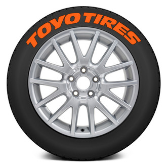 Tire Stickers® - Orange "Toyo Tires" Tire Lettering Kit