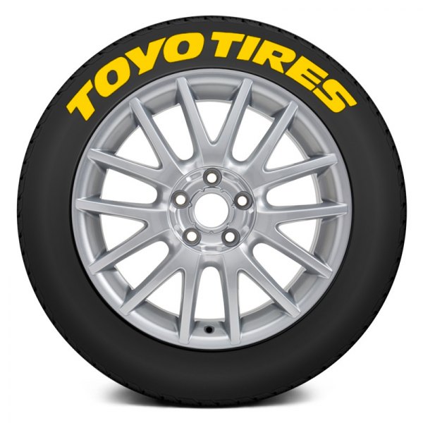 Tire Stickers® - Yellow "Toyo Tires" Tire Lettering Kit