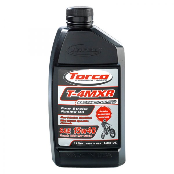 Torco® - T-4MXR SAE 15W-40 Semi-Synthetic Racing Engine Oil, 1 Liter
