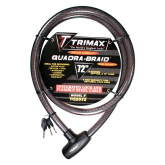 Trimax Locks TDL1510 Trimaflex Quadra-Braid Dual Loop Multi-Use Bicycle Cables
