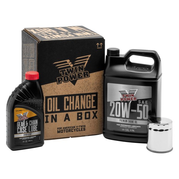 Twin Power® - SAE 20W-50 Semi-Synthetic Premium Oil Change-In-A-Box