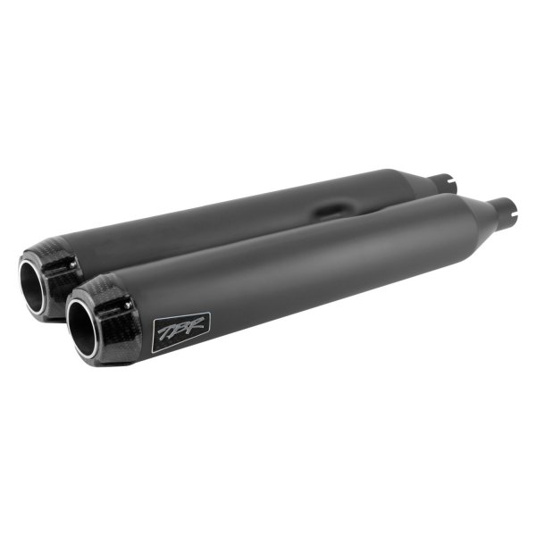 Two Brothers Racing® - Black Fatshot Dual Slip-On Mufflers with Carbon End Cap