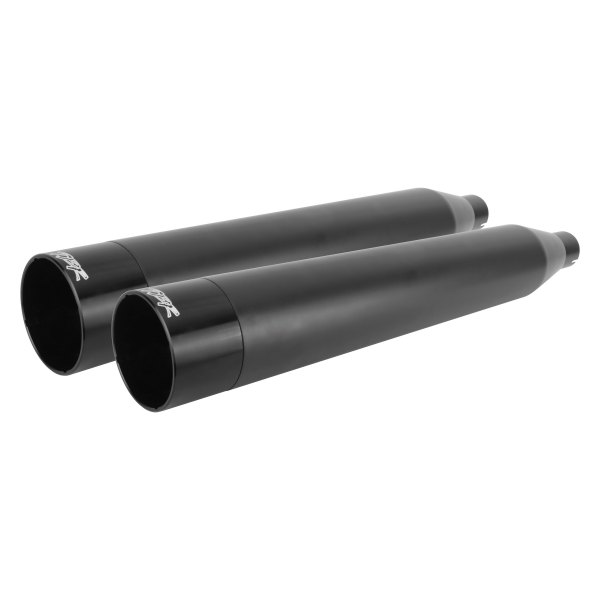 Two Brothers Racing® - Black Fatshot Dual Slip-On Mufflers with End Cap