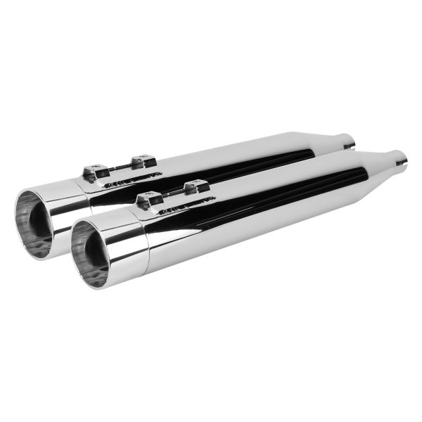 Two Brothers Racing® - Chrome Fatshot Dual Slip-On Mufflers with End Cap