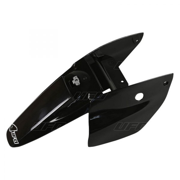 UFO Plast® - MX Rear Black Plastic Fender with Side Panels