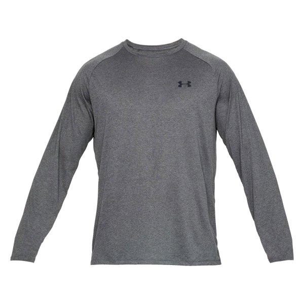 Under Armour® - Men's Tech™ 2.0 Medium Carbon Heather/Black Long Sleeve T-Shirt