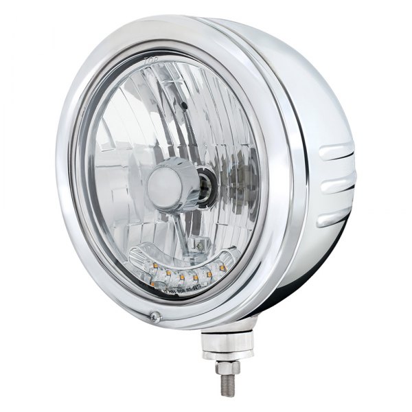 United Pacific® - 7" Style Chrome Crystal Headlight with Parking LEDs