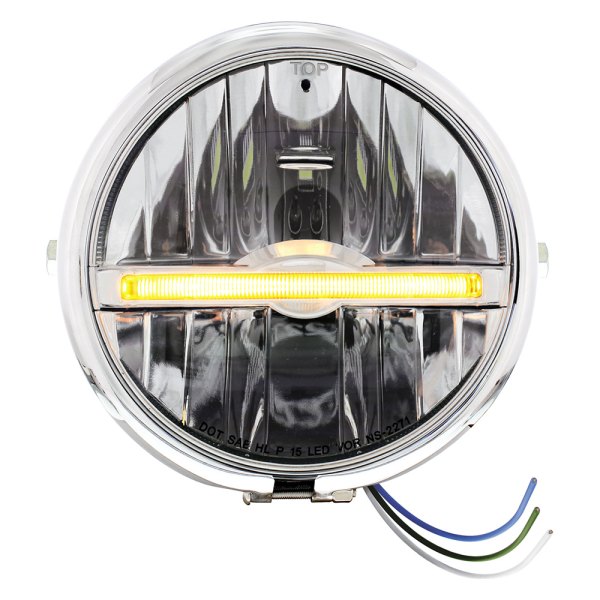 United Pacific® - 5 3/4" Round Side Mount Chrome LED Headlight