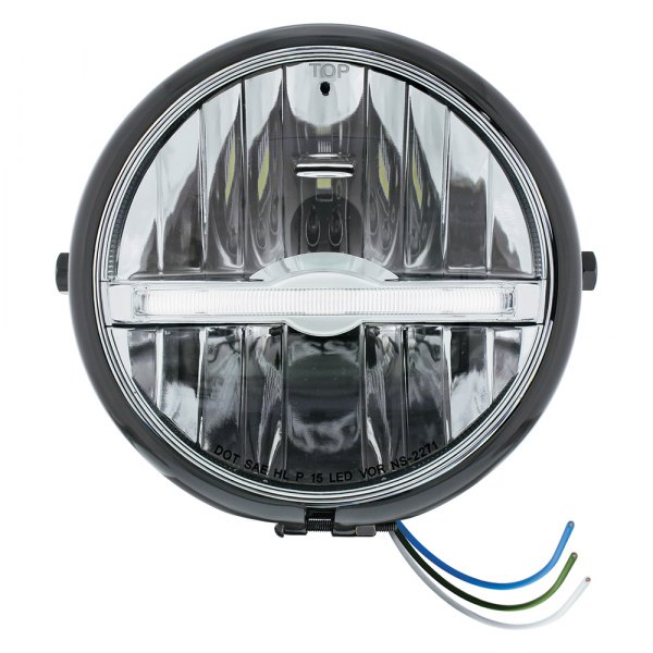 United Pacific® - 5 3/4" Round Side Mount Chrome LED Headlight