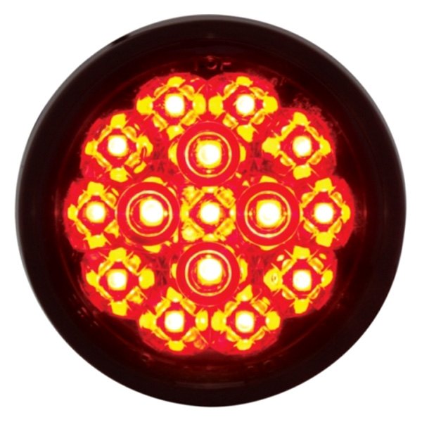 United Pacific® - Dual Function 2 3/8" Round LED Turn Signal Light with Smoke Lenses