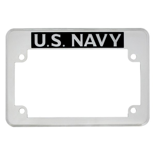 United Pacific® - "U.S. Navy" Chrome Motorcycle License Plate Frame