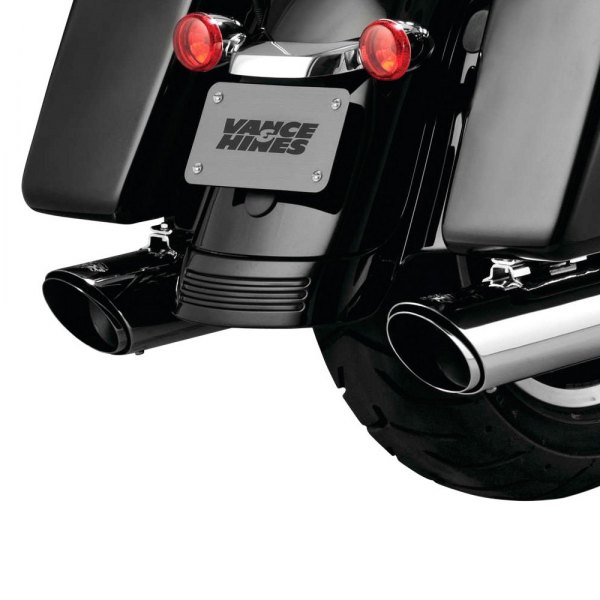  Vance & Hines® - 2-2 Chrome Twin Slash Round Slip-On Exhaust System On Vehicle