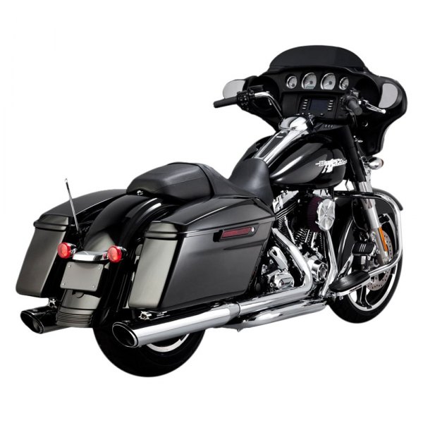  Vance & Hines® - Dresser 2-2 Chrome Duals Head Pipes On Vehicle