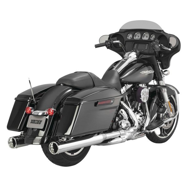  Vance & Hines® - 2-2 Chrome Monster Round Slip-On Exhaust System On Vehicle