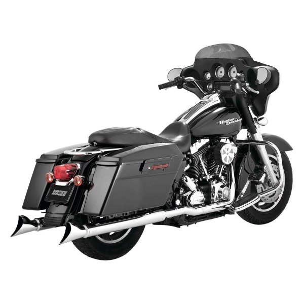  Vance & Hines® - Dresser 2-2 Chrome Duals Head Pipes On Vehicle