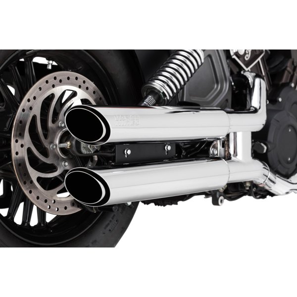  Vance & Hines® - Chrome Twin Slash Slip-On Exhaust System On Vehicle