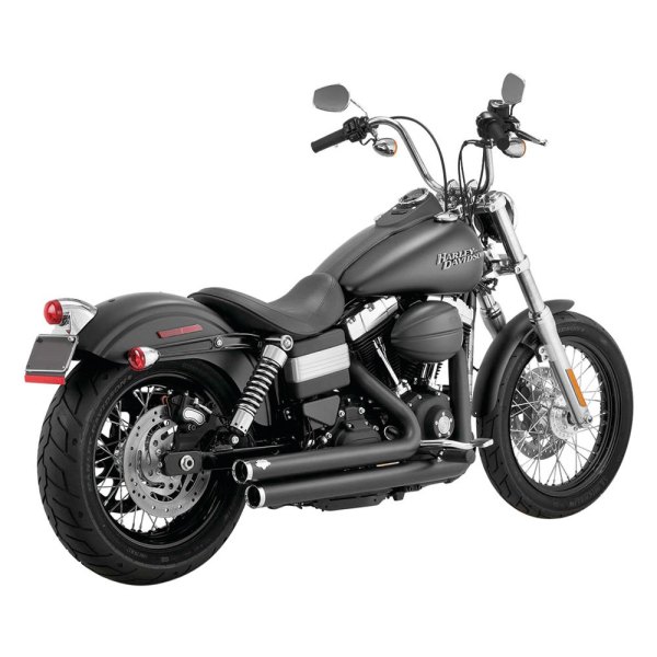  Vance & Hines® - 2-2 Black Big Shots Staggered Exhaust System On Vehicle