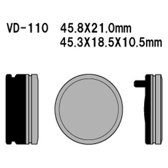 Vesrah® - Front Organic Semi-Metallic Brake Pads