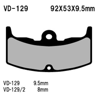 Vesrah® - Rear Organic Semi-Metallic Brake Pads
