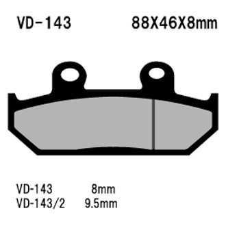 Vesrah® - Front Organic Semi-Metallic Brake Pads