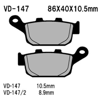 Vesrah® - Rear Organic Semi-Metallic Brake Pads