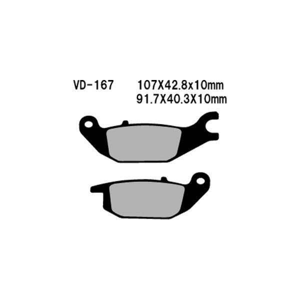 Vesrah® - Rear Organic Semi-Metallic Brake Pads