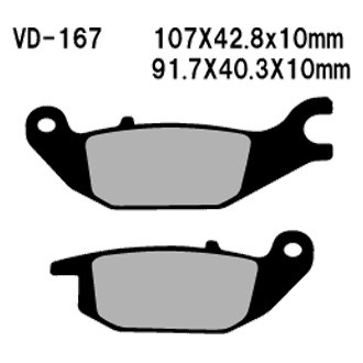 Vesrah® - Rear Organic Semi-Metallic Brake Pads