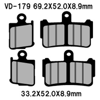 Vesrah® - Front Organic Semi-Metallic Brake Pads