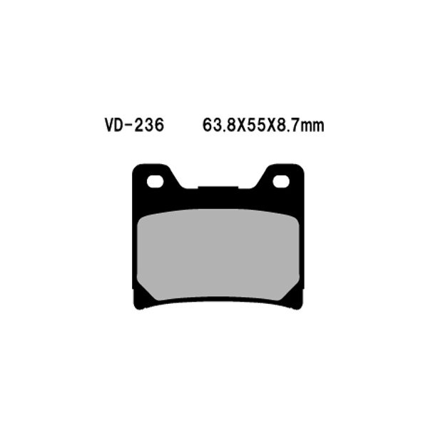 Vesrah® - Rear Organic Semi-Metallic Brake Pads