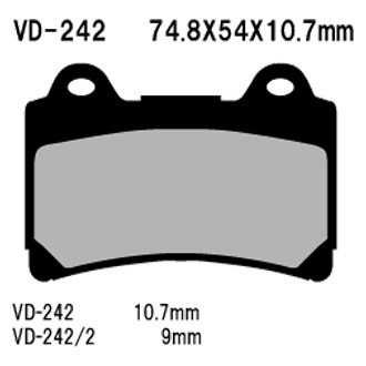 Vesrah® - Rear Organic Semi-Metallic Brake Pads