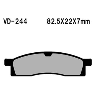 Vesrah® - Front Organic Semi-Metallic Brake Pads