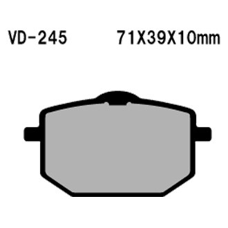 Vesrah® - Front Organic Semi-Metallic Brake Pads