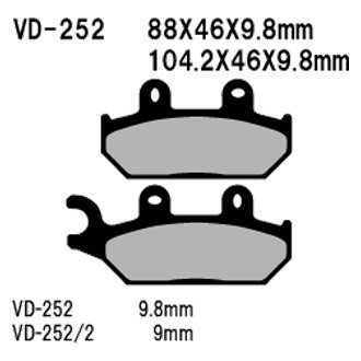 Vesrah® - Rear Organic Semi-Metallic Brake Pads