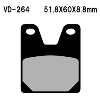 Vesrah® - Rear Organic Semi-Metallic Brake Pads