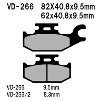Vesrah® - Front Organic Semi-Metallic Brake Pads
