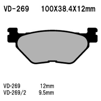 Vesrah® - Rear Organic Semi-Metallic Brake Pads
