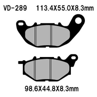 Vesrah® - Front Organic Semi-Metallic Brake Pads