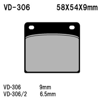 Vesrah® - Rear Organic Semi-Metallic Brake Pads