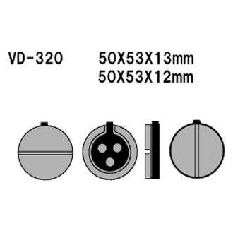 Vesrah® - Front Organic Semi-Metallic Brake Pads