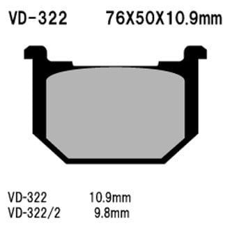Vesrah® - Front Organic Semi-Metallic Brake Pads