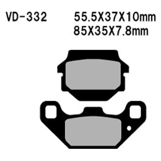 Vesrah® - Rear Organic Semi-Metallic Brake Pads