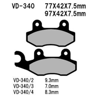 Vesrah® - Front Organic Semi-Metallic Brake Pads