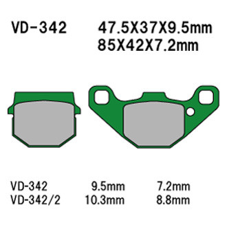 Vesrah® - Front Organic Semi-Metallic Brake Pads