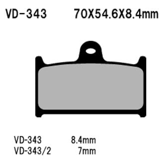Vesrah® - Front Organic Semi-Metallic Brake Pads