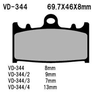 Vesrah® - Front Organic Semi-Metallic Brake Pads