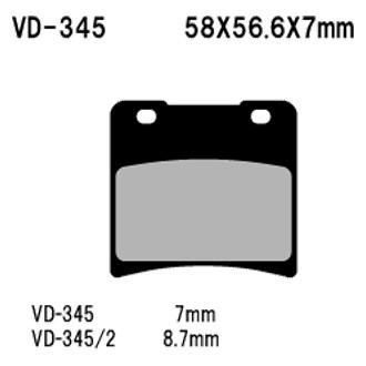 Vesrah® - Front Organic Semi-Metallic Brake Pads