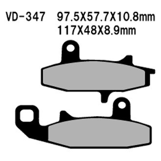 Vesrah® - Front Organic Semi-Metallic Brake Pads