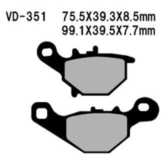 Vesrah® - Front Organic Semi-Metallic Brake Pads