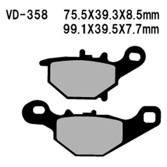 Vesrah® - Rear Organic Semi-Metallic Brake Pads