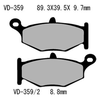 Vesrah® - Rear Organic Semi-Metallic Brake Pads
